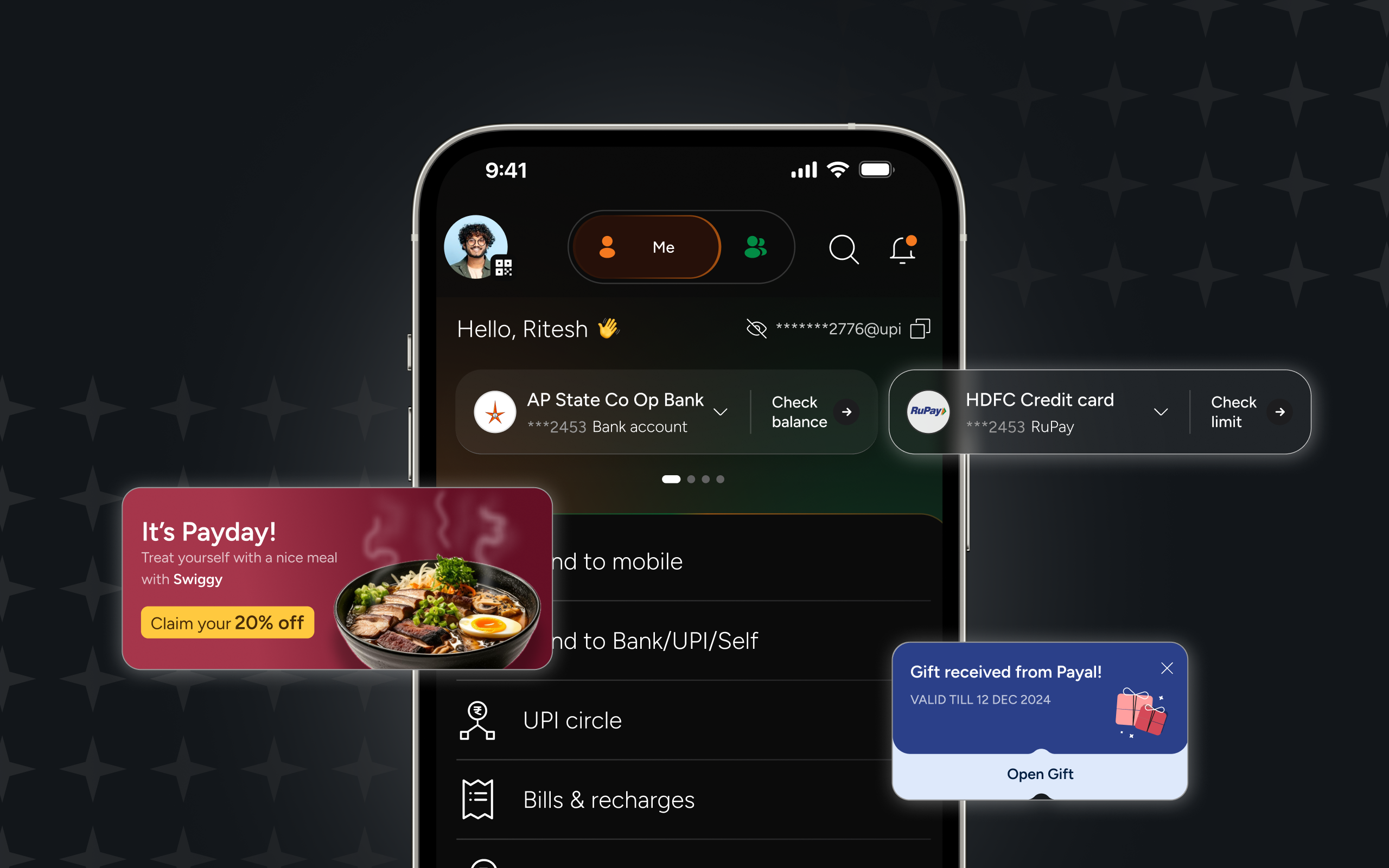 Full-width hero image showing the BHIM logo alongside smartphone screens, representing the app redesign by NetBramha Studios.